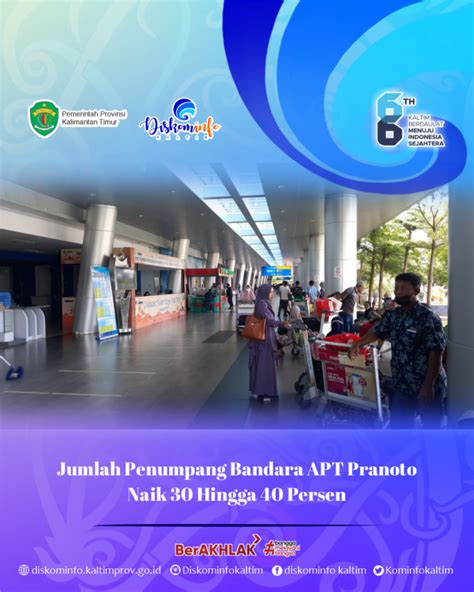 Jumlah Penumpang Bandara Apt Pranoto Naik Hingga Persen