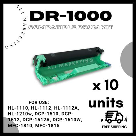 10 Units Brother DR 1000 DR1000 DR 1000 DRUM Compatible HL 1110 DCP