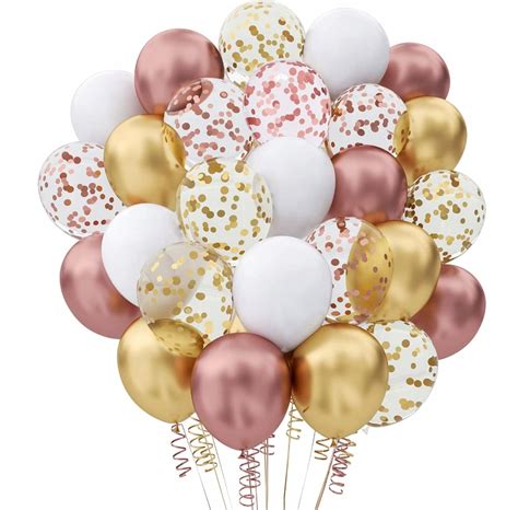 Balony Lateksowe Z Oty Rose Gold Balony Szt Urodziny Roczek Chrzest