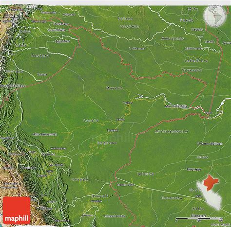 Satellite 3D Map of Loreto