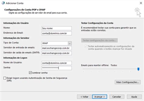 Como Configurar E Mail No Outlook Exchange Ajuda Locaweb