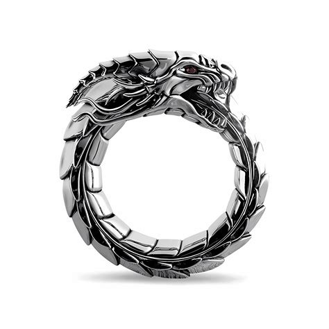 Ictptosl Dragon Ring For Men Stainless Steel Dragon Ring For Boys Hip Hop Retro Rock Dragon