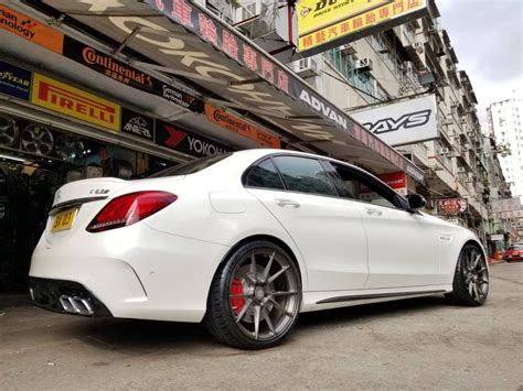 Mercedes Benz C63s Amg W205 White Bc Forged Eh182 Wheel Front