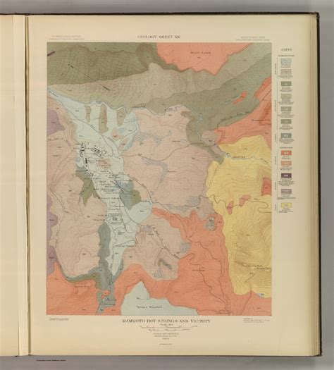 Mammoth Hot Springs and Vicinity. Geology Sheet XIX. Monograph XXXII ...