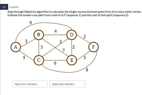 Solved Step Through Dijkstra S Algorithm To Calculate The Single