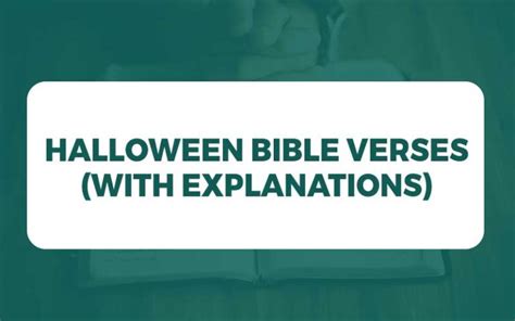 31 Halloween Bible Verses (with Explanations) - Study Your Bible