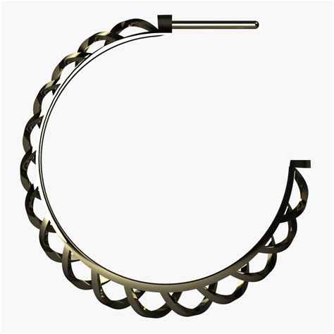 Half Hoop Earring 1 3d Model 5 Stl Obj 3dm Free3d