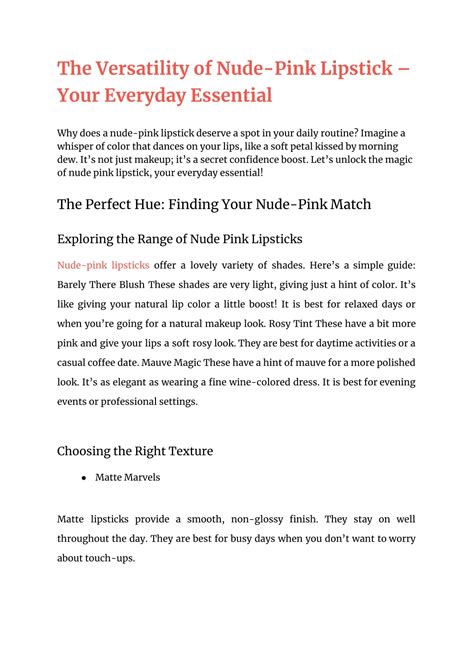 PPT Enhance Your Daily Routine With Nude Pink Lipstick PowerPoint