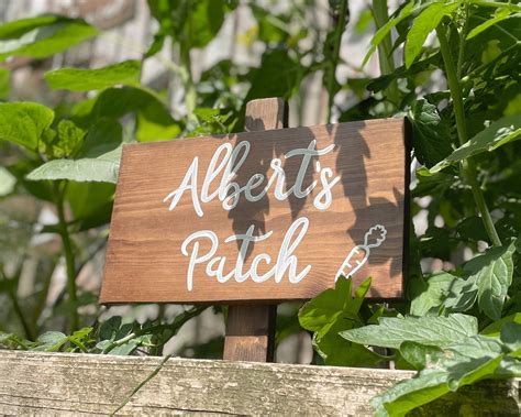 Personalised Garden Sign Wooden Garden Plaque Custom Outdoor Etsy Uk