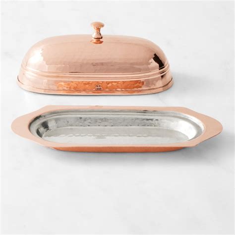 Williams Sonoma Hammered Copper Butter Dish Williams Sonoma