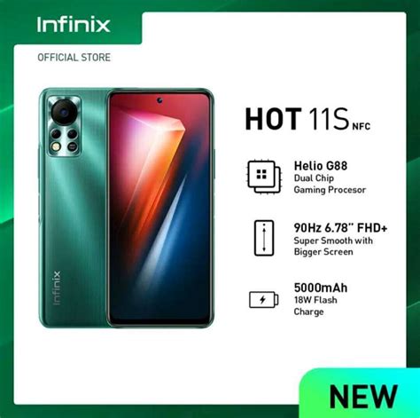 Promo Infinix HOT 11S NFC 4GB 64GB Ram 4GB Rom 64GB Garansi