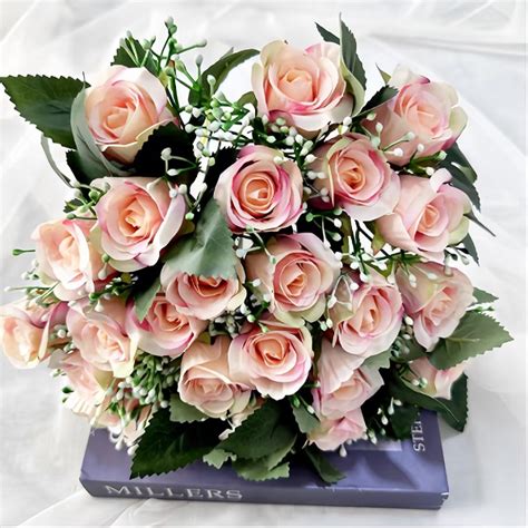 Wholesale Artificial Heads Silk Rose Bouquet Ningbo Union