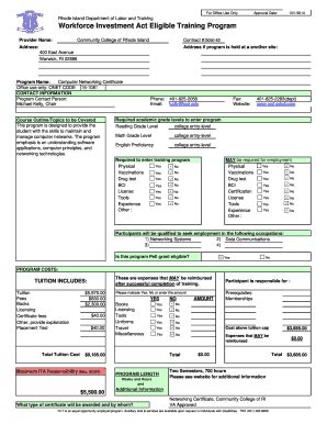 Fillable Online Dlt Ri Networking Certificate ETPL INTERNET Form Xlsx