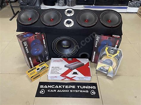 Paket Ses Sistemi BAS 5 KANAL AMFİ 20 CM SET KABLO DOM TWİTTER HEPSİ