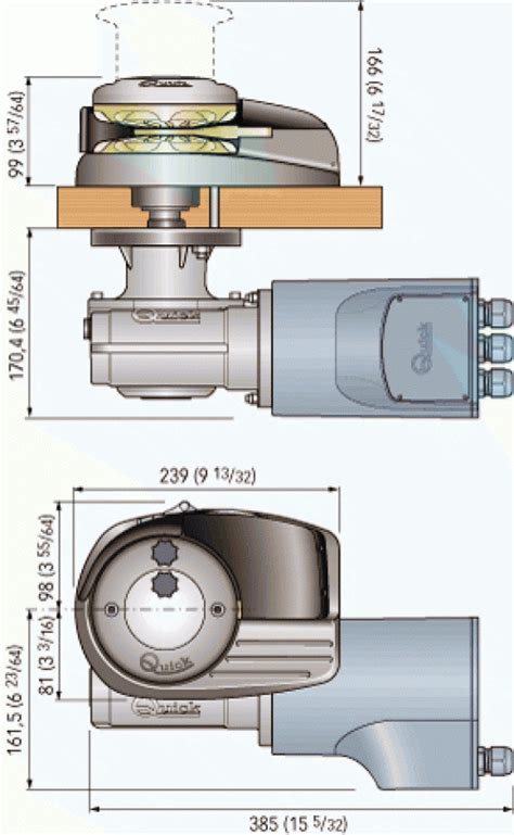 Vertical Windlass Aleph Al3 1524d 24v 1500w 8mm Kent Marine Equipment