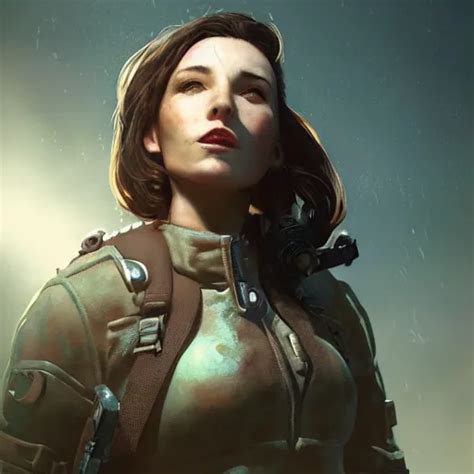 Fallout 5 Charismatic Beautiful Rugged Brunette Stable Diffusion