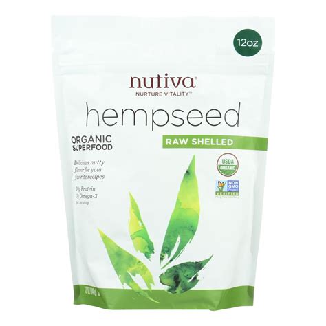 Nutiva Organic Raw Shelled Hemp Seeds 120 Oz 2 Ct