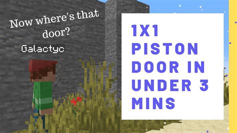 Making A 1x1 Piston Door In Under 2 Minutes Youtube