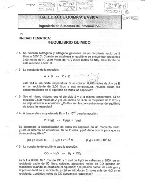 Pdf Ejercicios Química Equilibrio Químico Pdfslide Net