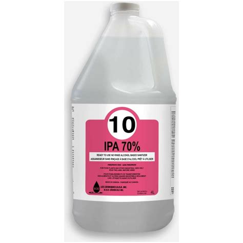 Ipa 70 Alcool Isopropylique 4l Sani Express Inc