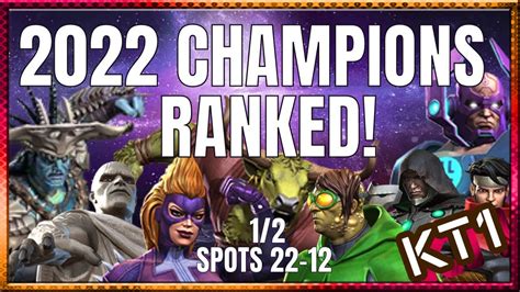 2022 Champions Ranked Worst To Best Spots 22 12 Mcoc Ranking Series Part 2 December 2022