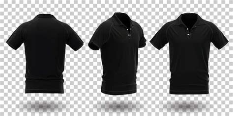 Free Vector Men S Black Polo Shirt Mockup In Different View Black