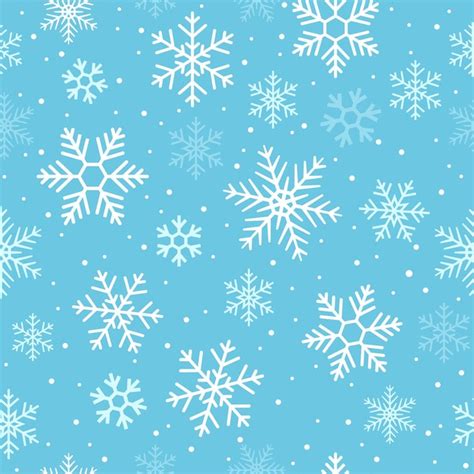 Premium Vector Winter Seamless Pattern With Snowflakes