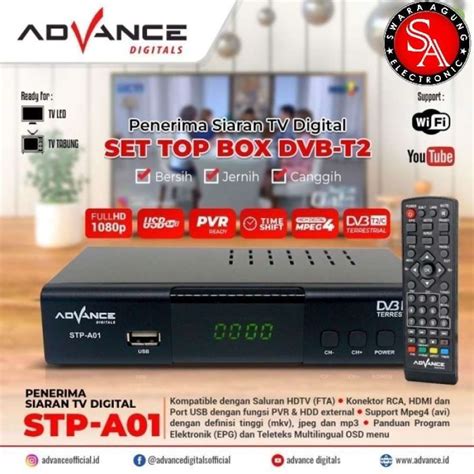 Jual Set Top Box Digital Receiver Penerima Siaran TV Advance STP A01 Di