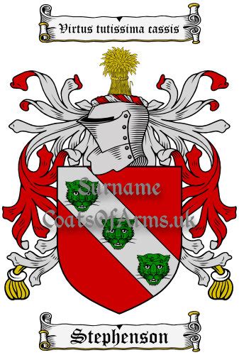 Stephenson (English) Coat of Arms (Family Crest) Image Download