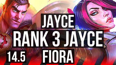 JAYCE Vs FIORA TOP Rank 3 Jayce 7 Solo Kills 8 1 2 Godlike Rank