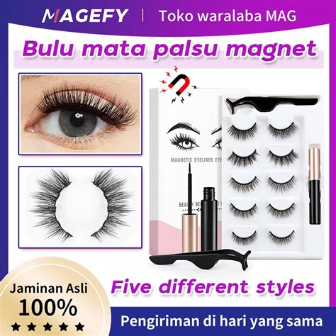 Jual Magefy Bulu Mata Palsu Magnet D Tebal Natural Fake Eyelash