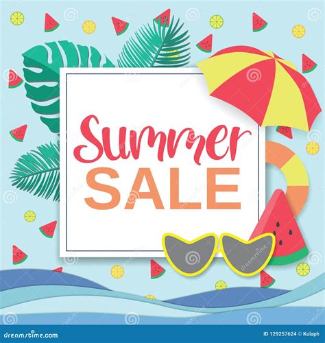 Summer Sale Banner, Poster Template. Summer Theme Stock Vector ...