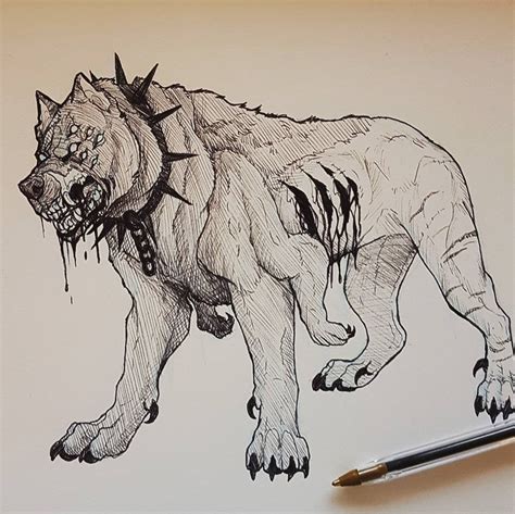 Hellhound Drawing Sketch Drawing Skill