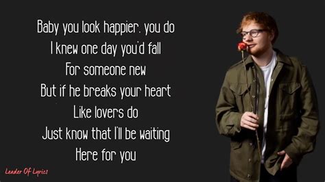 Ed Sheeran HAPPIER Lyrics YouTube