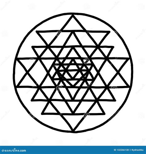 Symbol Sri Yantra Royalty Free Stock Photography