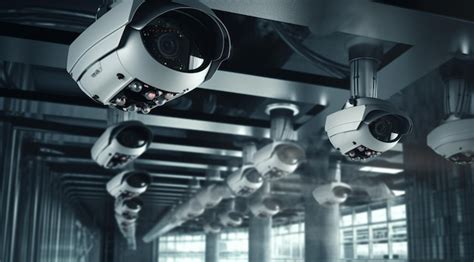 Premium Photo Modern Of Cctv Camera For Monitoring Surveillance And