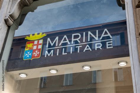 Marina Militare Logo Sign And Text Brand Front Facade Wall Sport Shop