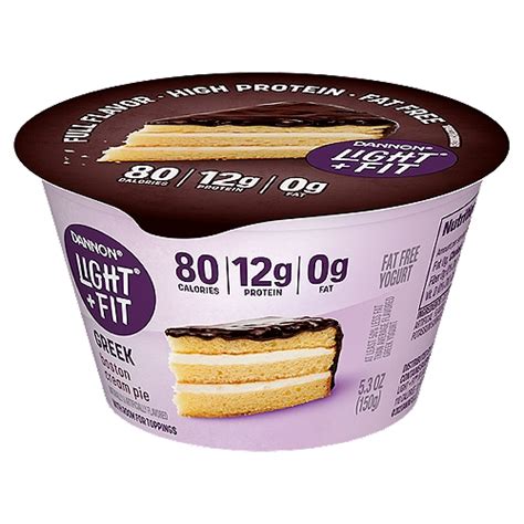 Dannon Light Fit Boston Cream Pie Greek Nonfat Yogurt 5 3 Ounce Yogurt Cup Shoprite