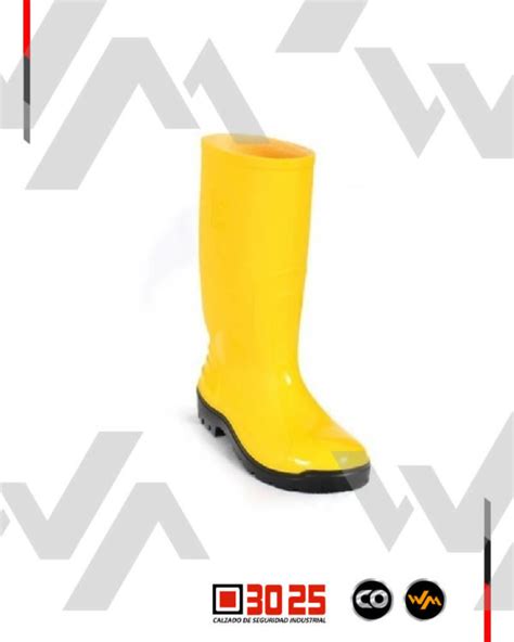 Bota PVC Ats 703 Amarilla Con Puntera 3025 Cormancol