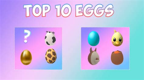 Top Rarest Eggs In Adopt Me Youtube