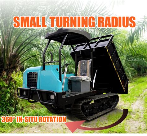 3 Tons Agriculture Hydraulic Mini Tracked Crawler Dumper For Farm Palm