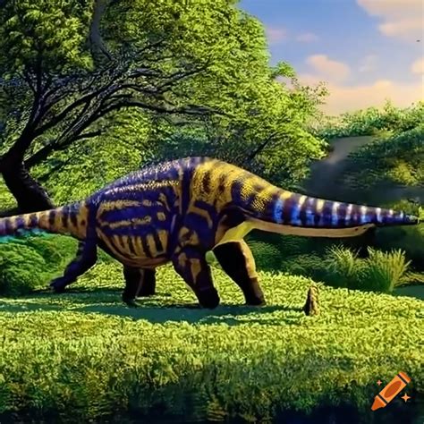 Detailed Illustration Of A Hadrosaurus Dinosaur On Craiyon