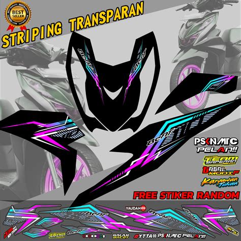 Jual Striping Motor Beat Deluxe Striping Transparan Beat New Shopee