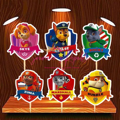 Paw Patrol Cup Cake Toppers