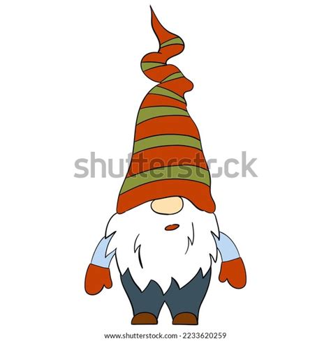 Cartoon Christmas Gnome Vector Illustration Cute Stock Vector Royalty