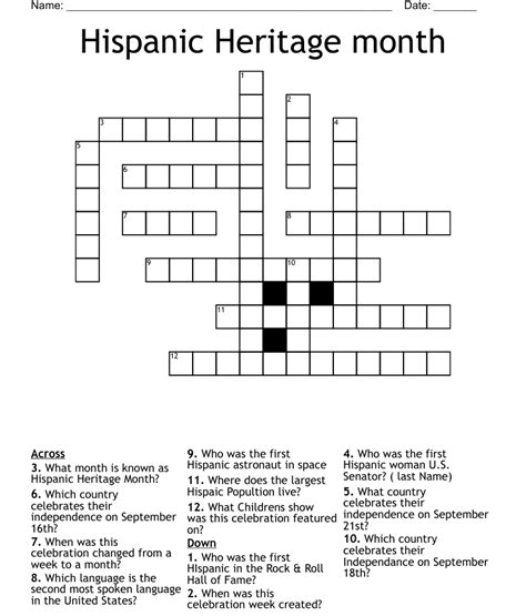 Hispanic Heritage Month Worksheet Prek- 1st Grade - Worksheets Library