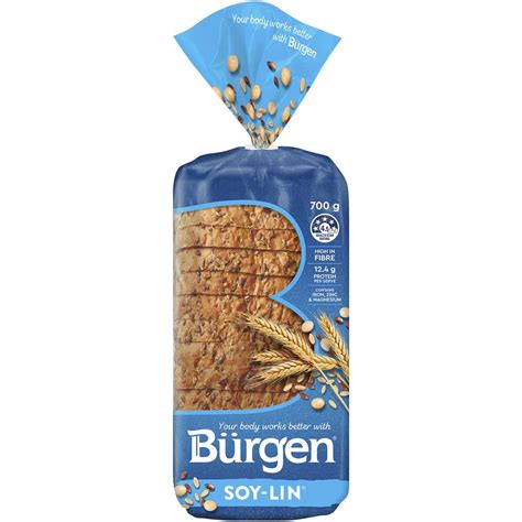 Burgen Soy And Linseed Low Gi Sliced Bread Loaf 700g Woolworths