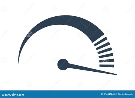 Vector Speedometer Internet Speed Icon Stock Vector Illustration Of