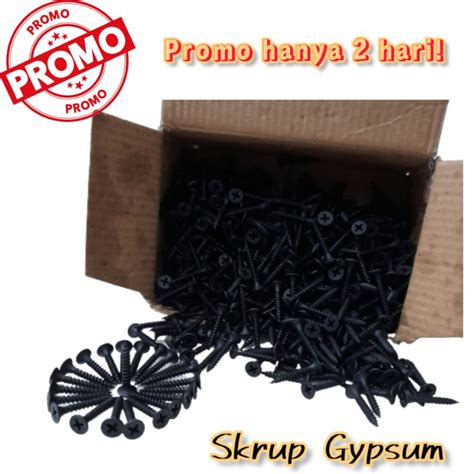 Jual Skrup Gypsum 1 1 2 6 X 1 1 2 Sekrup Gipsum Mur Baut Baja Hitam