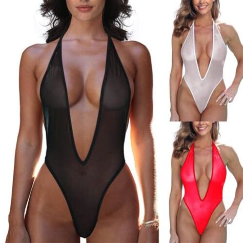 Women Sexy Bikini Mesh Micro Bra Set G String Thong Lingerie Swimwear Underwear EBay